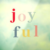 Moderne farbenfrohe Weihnachtsfenster Fensteraufkleber (Blatt 3)