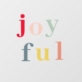 Moderne farbenfrohe Weihnachtsfenster Fensteraufkleber (Blatt)