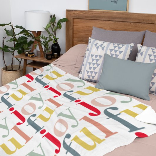 Moderne farbenfrohe Weihnachtsgeschenke Fleecedecke