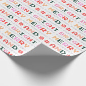 Moderne farbenfrohe Weihnachtsgeschenke Geschenkpapier (Ecke)