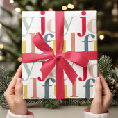 Moderne farbenfrohe Weihnachtsgeschenke Geschenkpapier