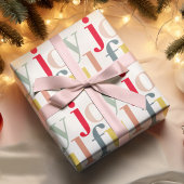 Moderne farbenfrohe Weihnachtsgeschenke Geschenkpapier