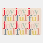 Moderne farbenfrohe Weihnachtsgeschenke Geschenkpapier Set (Vorderseite 3)