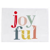 Moderne farbenfrohe Weihnachtsgeschenke Große Geschenktüte (Rückseite)