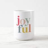 Moderne farbenfrohe Weihnachtsgeschenke Kaffeetasse (Mittel)