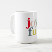Moderne farbenfrohe Weihnachtsgeschenke Kaffeetasse (Vorderseite Links)
