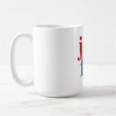 Moderne farbenfrohe Weihnachtsgeschenke Kaffeetasse (Links)