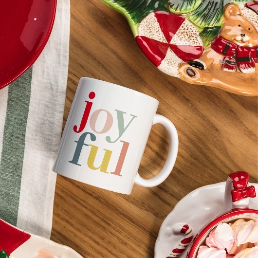 Moderne farbenfrohe Weihnachtsgeschenke Kaffeetasse