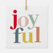 Moderne farbenfrohe Weihnachtsgeschenke Keramikornament (Rückseite)