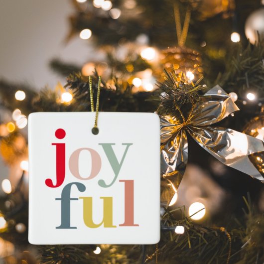 Moderne farbenfrohe Weihnachtsgeschenke Keramikornament