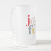 Moderne farbenfrohe Weihnachtsgeschenke Mattglas Bierglas (Vorderseite Links)