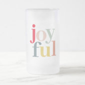 Moderne farbenfrohe Weihnachtsgeschenke Mattglas Bierglas (Mittel)