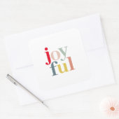 Moderne farbenfrohe Weihnachtsgeschenke Quadratischer Aufkleber (Umschlag)