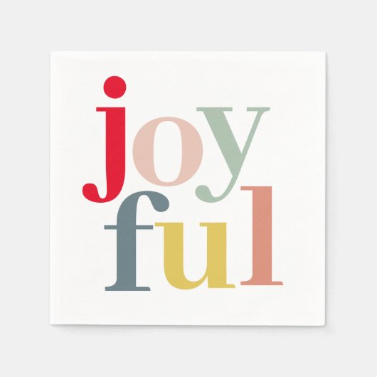 Moderne farbenfrohe Weihnachtsgeschenke Serviette (Vorderseite)