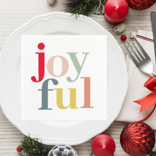 Moderne farbenfrohe Weihnachtsgeschenke Serviette