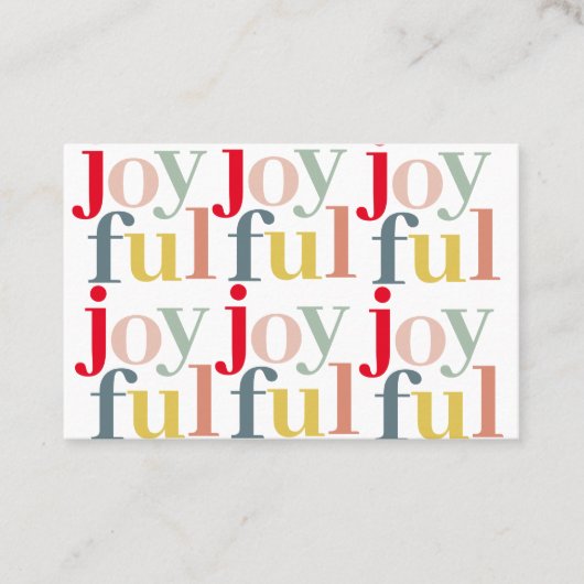 Moderne farbenfrohe Weihnachtsgeschenke Visitenkarte (Vorderseite)