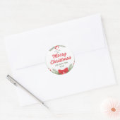 Moderne farbenfrohe Weihnachtsklassiker Runde Runder Aufkleber (Umschlag)