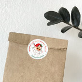Moderne farbenfrohe Weihnachtsklassiker Runde Runder Aufkleber