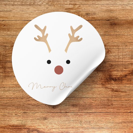 Moderne farbenfrohe Weihnachtsklassiker Runde Runder Aufkleber