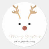 Moderne farbenfrohe Weihnachtsklassiker Runde Runder Aufkleber (Vorderseite)