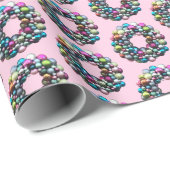 Moderne, farbenfrohe Weihnachtskrautpinkmas Geschenkpapier (Rolleneckpunkt)