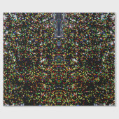 Moderne farbenfrohe Weihnachtsleuchten würfeln fes Geschenkpapier (Flach)