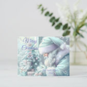 Moderne farbenfrohe Weihnachtsthemen Postkarte (Stehend Vorderseite)