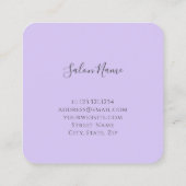 Moderne, farbenfrohe, weiße Marmorlasen und Braun Quadratische Visitenkarte (Rückseite)