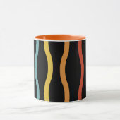 Moderne farbenfrohe Wellenmuster-Tasse Tasse (Zentrum)