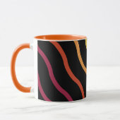 Moderne farbenfrohe Wellenmuster-Tasse Tasse (Links)
