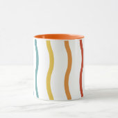 Moderne farbenfrohe Wellenmuster-Tasse Tasse (Zentrum)