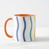 Moderne farbenfrohe Wellenmuster-Tasse Tasse (Links)