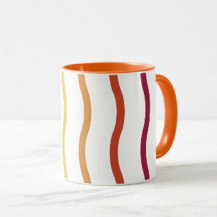 Moderne farbenfrohe Wellenmuster-Tasse Tasse