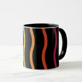 Moderne farbenfrohe Wellenmuster-Tasse Tasse (VorderseiteRechts)