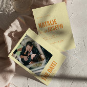 Moderne farbenfrohe Whimsical Einzigartiges Foto H Save The Date