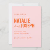 Moderne farbenfrohe Whimsical Einzigartiges Fun Fo Save The Date (Rückseite)