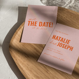 Moderne farbenfrohe Whimsical Unique Fusion Save The Date
