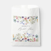 Moderne farbenfrohe Wildblume Blumenkohl Brautpart Geschenktütchen (Vorderseite)