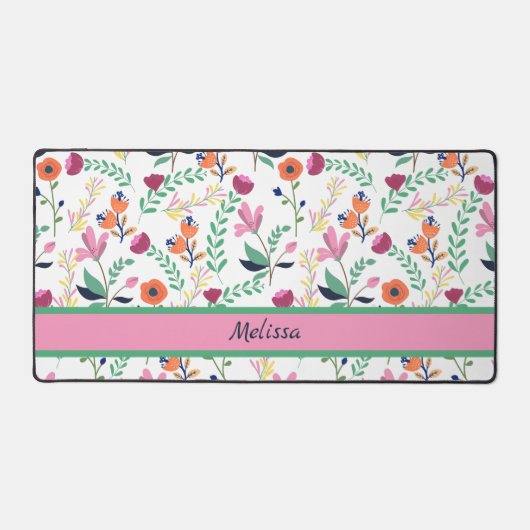 Moderne farbenfrohe Wildblume Wiese Schreibtischunterlage (Vorderseite)