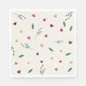 Moderne, farbenfrohe Wildblumen Serviette (Vorderseite)