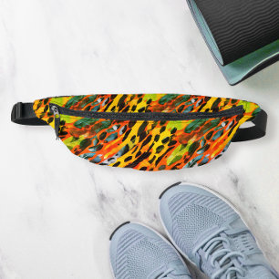 Moderne farbenfrohe Wildtierdruck-Camoflage-Malere Bauchtasche