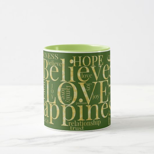 Moderne farbenfrohe Word Cloud Text Designs Tasse (Zentrum)