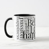 Moderne farbenfrohe Word Cloud Text Designs Tasse (Links)