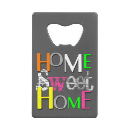 Moderne, farbenfrohe Zuhause Sweet Zuhause Geldbeutel Flaschenöffner