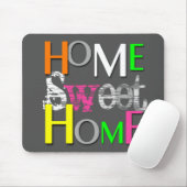 Moderne, farbenfrohe Zuhause Sweet Zuhause Mousepad (Mit Mouse)