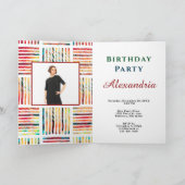 Moderne Farbenpracht, fabelhafte 50. Geburtstagsei Karte (Innenseite)