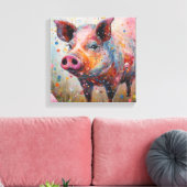 Moderne Farbenspiel-Kunst Leinwanddruck (Insitu (Wohnzimmer))