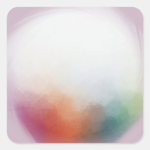 Moderne Farbfarbene Abstrakte Kunst Leere Vorlage Quadratischer Aufkleber