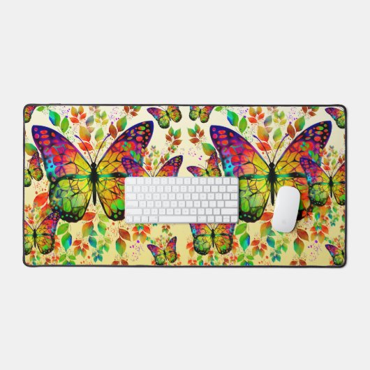 MODERNE, FARBFARBENE, ABSTRAKTE SCHALTFLÄCHE SCHREIBTISCHUNTERLAGE (Tastatur & Maus)