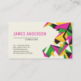 Moderne Farbgeometrie Abstrakt Beruflich Visitenkarte